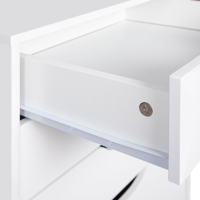 Trashell 18.9'' 7 Office Drawer, Office File Cabinets Wooden File Cabinets for Home Office Storage Drawer, White