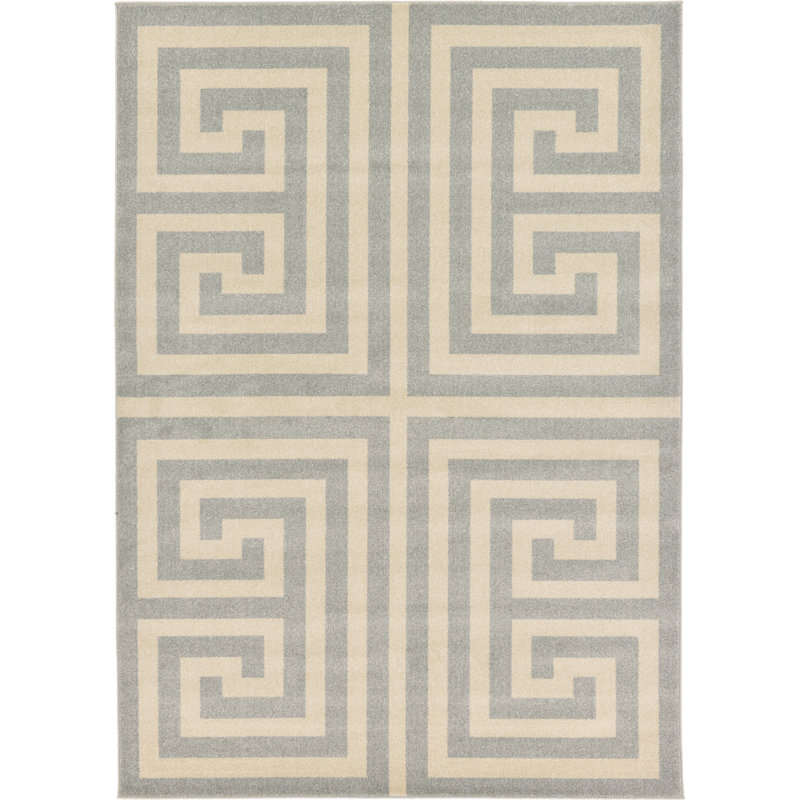 Geometric Indoor Rug, Rectangle 7'1" x 10'