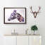 Giraffe with Purple Haze - Picture Frame Painting Print-55732901-55732903