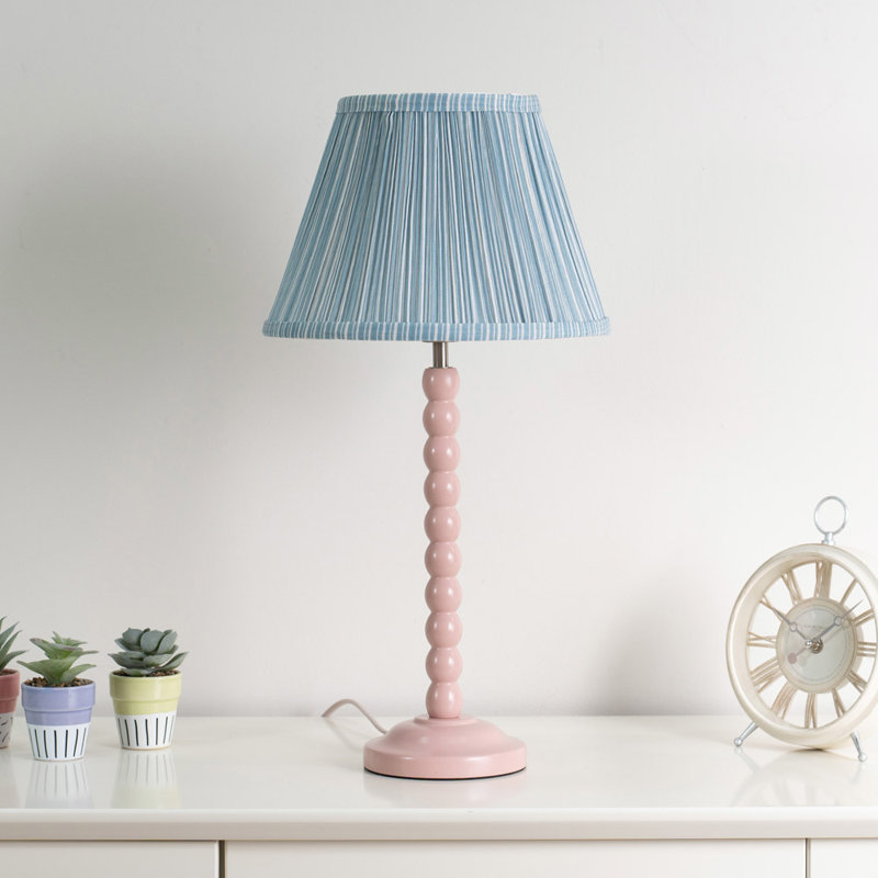 Laurenne Fabric Empire Lamp Shade ( Clip On ) in Blue, 15cm H x 27.5cm W x 27.5cm D