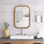 Armoire à miroir fonctionnelle, armoire de salle de bain murale avec miroir et tablettes réglables