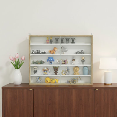5-Tier Solid Wood Frame Storage Box with Removable Shelves - Perfect for Home Office, Living Room & Craft Storage
