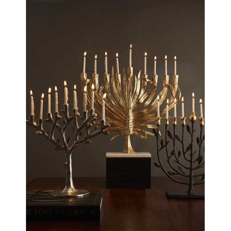 Palm Menorah, Gold
