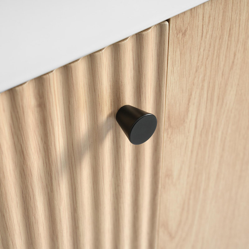 Meuble-lavabo en bois 21,6 po, Bois, Noir