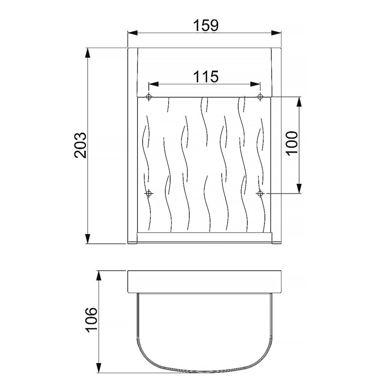 Kenmar Integrated LED Outdoor Flush Mount, Brushed Steel