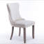 Furniture, chaise de salle à manger rembourrée à oreilles avec garniture cloutée et pieds en bois massif, ensemble de 2, SW8809BG, KD-512302989