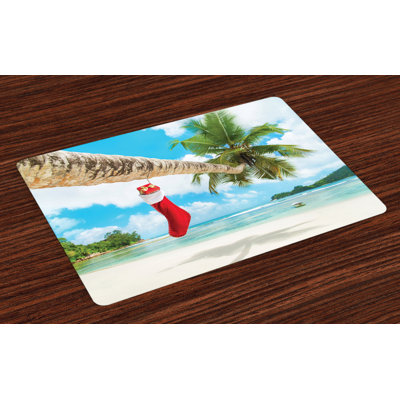 Millen Christmas Beach Xmas Stockings Placemat