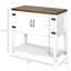 Armoire à café à double porte Farmhouse, armoire buffet à buffet, armoire de cuisine avec tablette inférieure pour entrée, salon