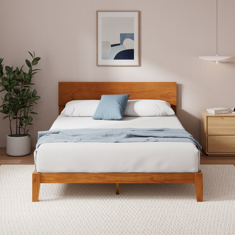Sade Vintage Wood Bed Frame with Headboard, Double (4'6)