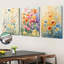 «Watercolor Garden Floral», reproduction sur toile 3 pièces pour décoration intérieure rustique fraîche-652276452
