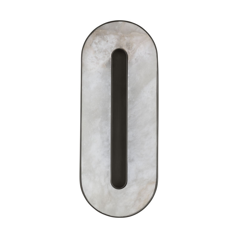 Wyllis LED Flush Mounted Sconce, Bronze, 12" H x 2.6" W x 4.7" D