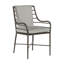 Chaise avec accoudoirs en aluminium Carmel - Gris ardoise-63361388-97429134