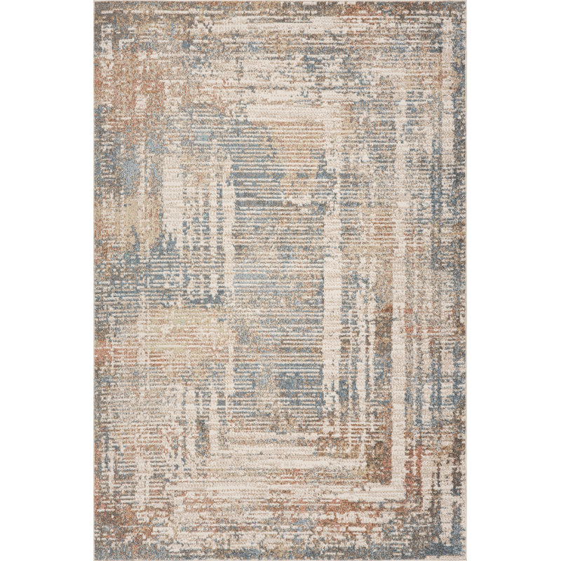  Tapis rustique à bordure Elaria, Rectangle 2' x 3'