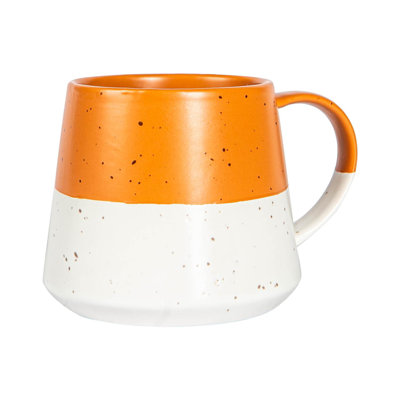 Nicola Spring - Dipped Flecked Stoneware Belly Mug - 370ml