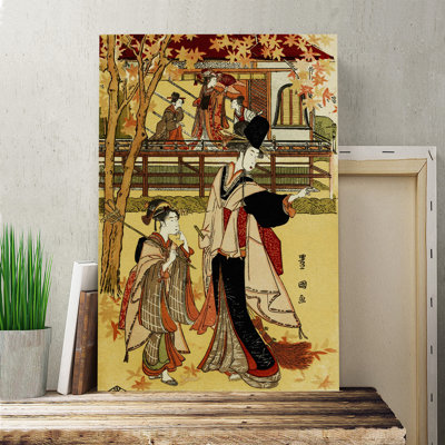 Vintage Japanese Oriental by Utagawa Toyokuni - Wrapped Canvas