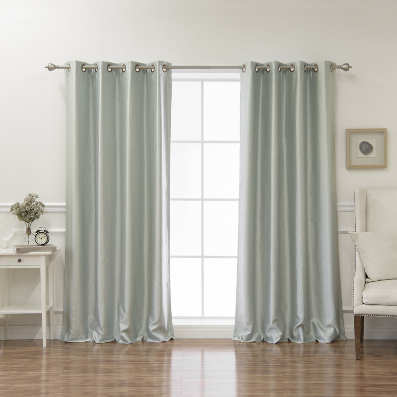 Julianni Blackout Curtain Pair, Mingreen, 52" W x  84" H