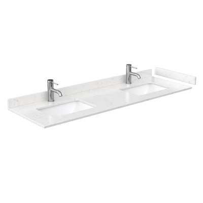 66" Double Bathroom Vanity Top with Sink