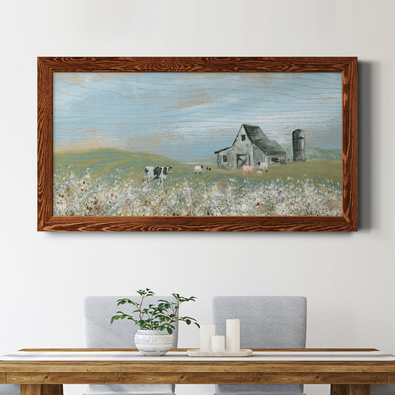 Cotton Fields - Peinture sur toile encadrée, Toile avec cadre érable