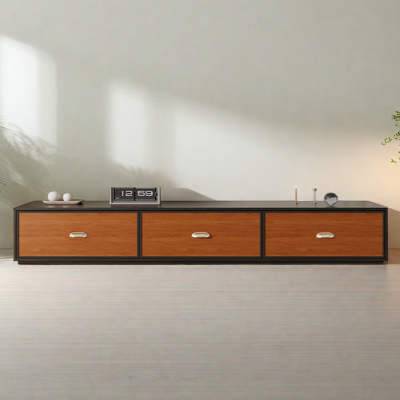 Meuble télé avec fond fermé French French, 15.75"H x 86.61"L x 15.75"W