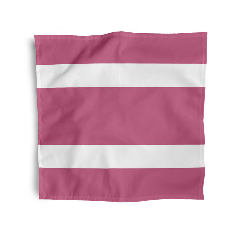 Labannah Polyester Striped Square Napkin, Pink