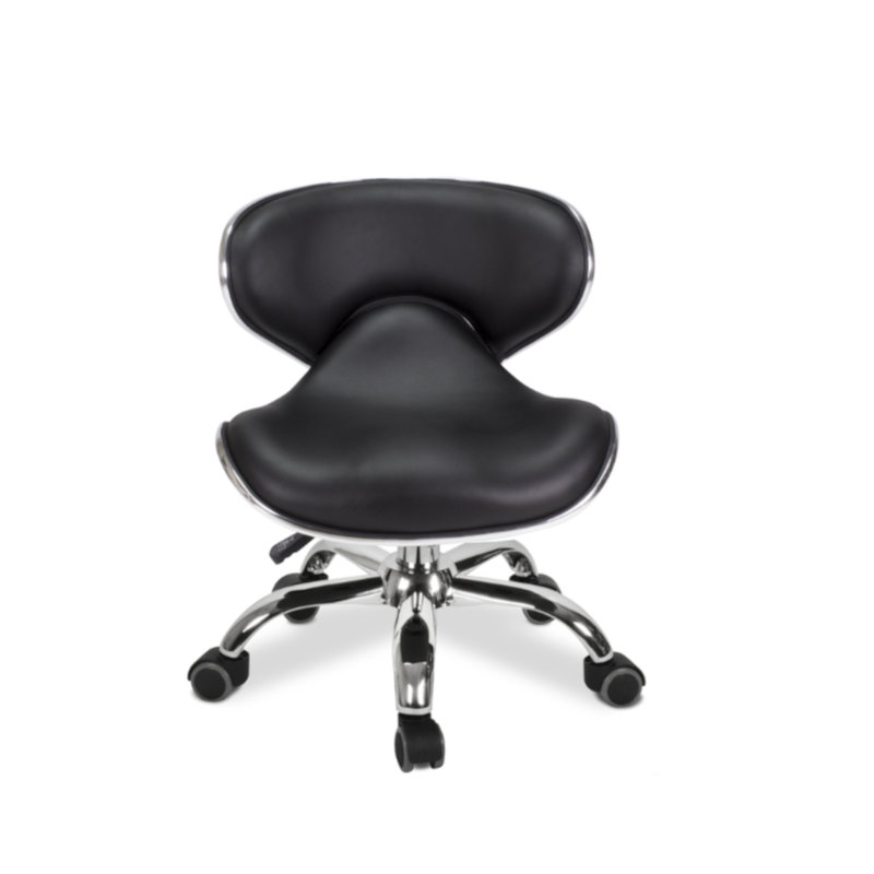 Tabouret de laboratoire à hauteur ajustable, Noir