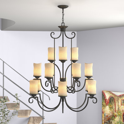 Lustre à 15 lumières avec abat-jour Casa