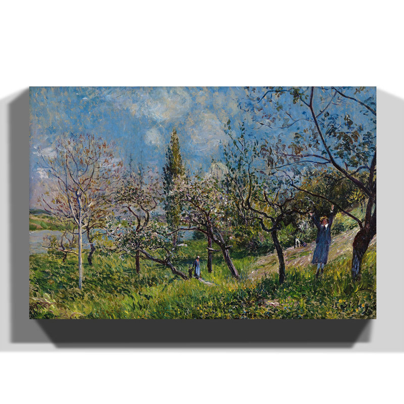 Orchard in Spring by Alfred Sisley - Wrapped Canvas, 70cm H x 100cm W