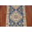 Blue Geometric Oushak Vegetable Dye Runner Rug