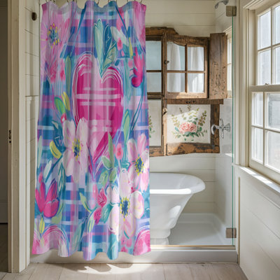 Tartan Love Patterns - Rideau de douche standard 1 pièce