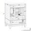 Armoire de meuble-lavabo autoportante 24 po avec plateau en céramique et tablettes de rangement 24 po-116858939