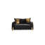 Ensemble de salon moderne 2 pièces Lust en noir (NJ Inventory)-960760335