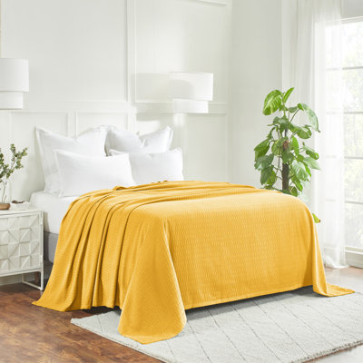 Jeté toutes saisons 100% coton Diamond Weave