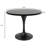 Halesworth 5-Piece Dining Set With 36" Round Dining Table In Black MDF Top And 4 Upholstered Dining Chairs-308970294