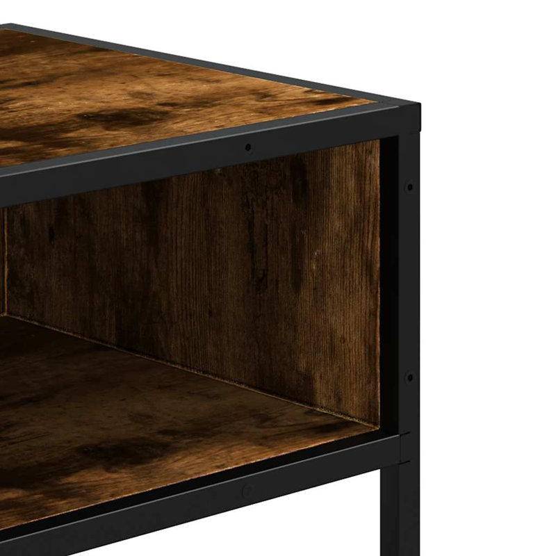 Console Table Black 90X35x80 Cm Engineered Wood, Smoked Oak