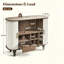 Armoire à boissons cannelée pour boissons alcoolisées et café avec 6 porte-bouteilles, 3 porte-verres et un grand tiroir de rangement, design moderne Mid-Century-2125109074