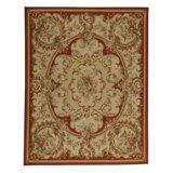 Hand-Knotted High-Quality Red/Beige Area Rug