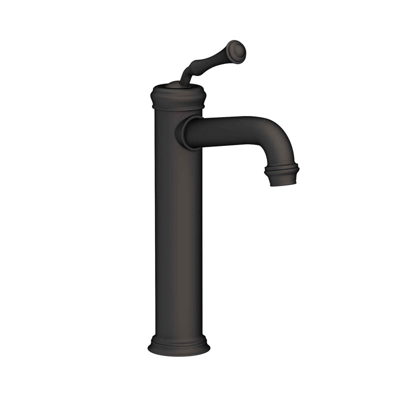 Astor Single Hole Vessel Faucet, Flat Black