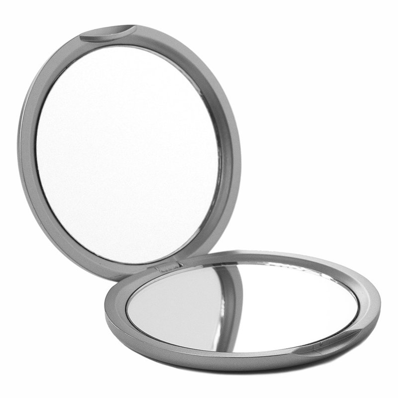Slayssentials Just Slay Compact Modern Makeup Mirror, Travel Vanity Mirrors Bridal Purse Mirror, Silver