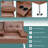 Maggie Twin 66'' Faux Leather Convertible Sofa-1687317401