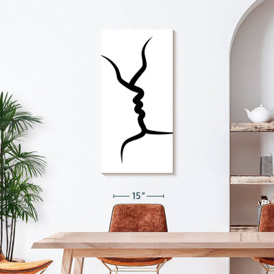 «Minimalist Kiss», reproduction sur toile tendue