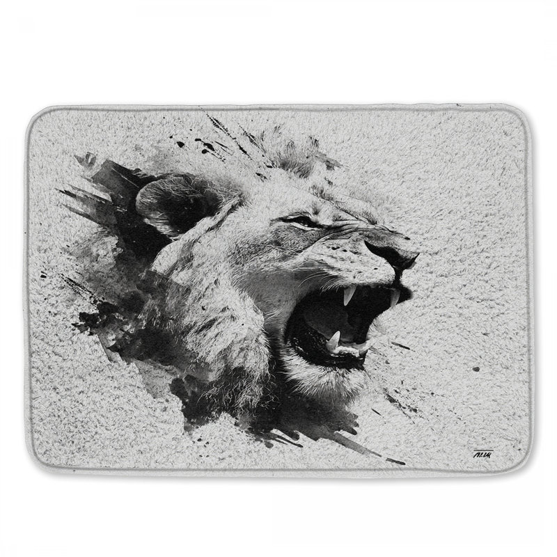 Tapis de bain Roaring Lion Art, L 34 po x L 21 po
