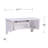 Wall Mount Ledge W/ Vanity Mirror - Transitional Style - White