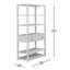 Ballentine 39'' Accent Bookcase w/ 6 Shelves & 1 Drawer-1928696884