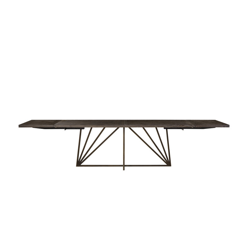 Abreia Extendable Metal Base Dining Table