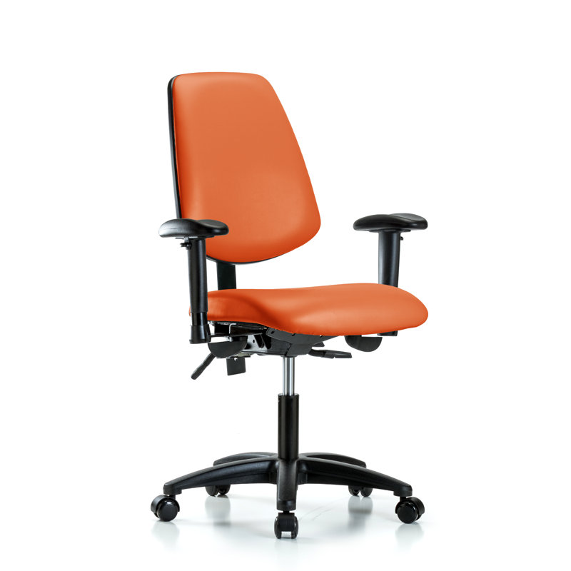 Chaise de travail Roxana, Roulettes, Non inclus, Orange