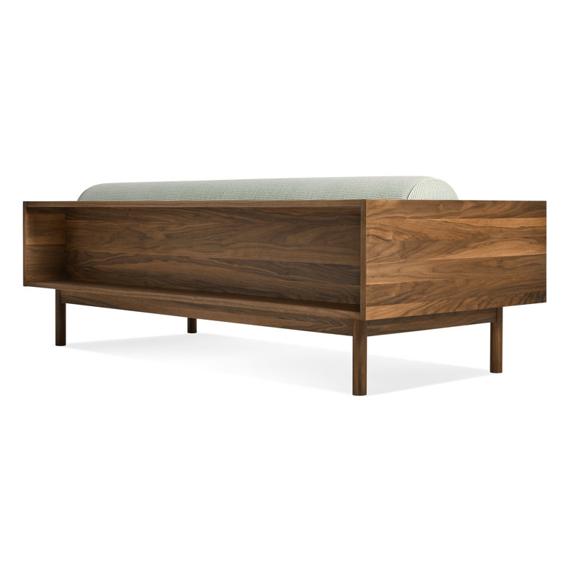 Souvenir Sofa, Walnut, Irving Gray Blue Stripe