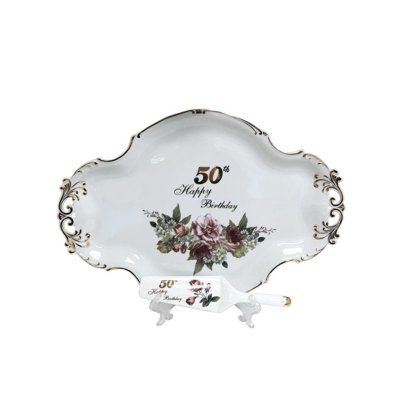 Ensemble de 2 assiettes décotas de 50e anniversaire Dempster