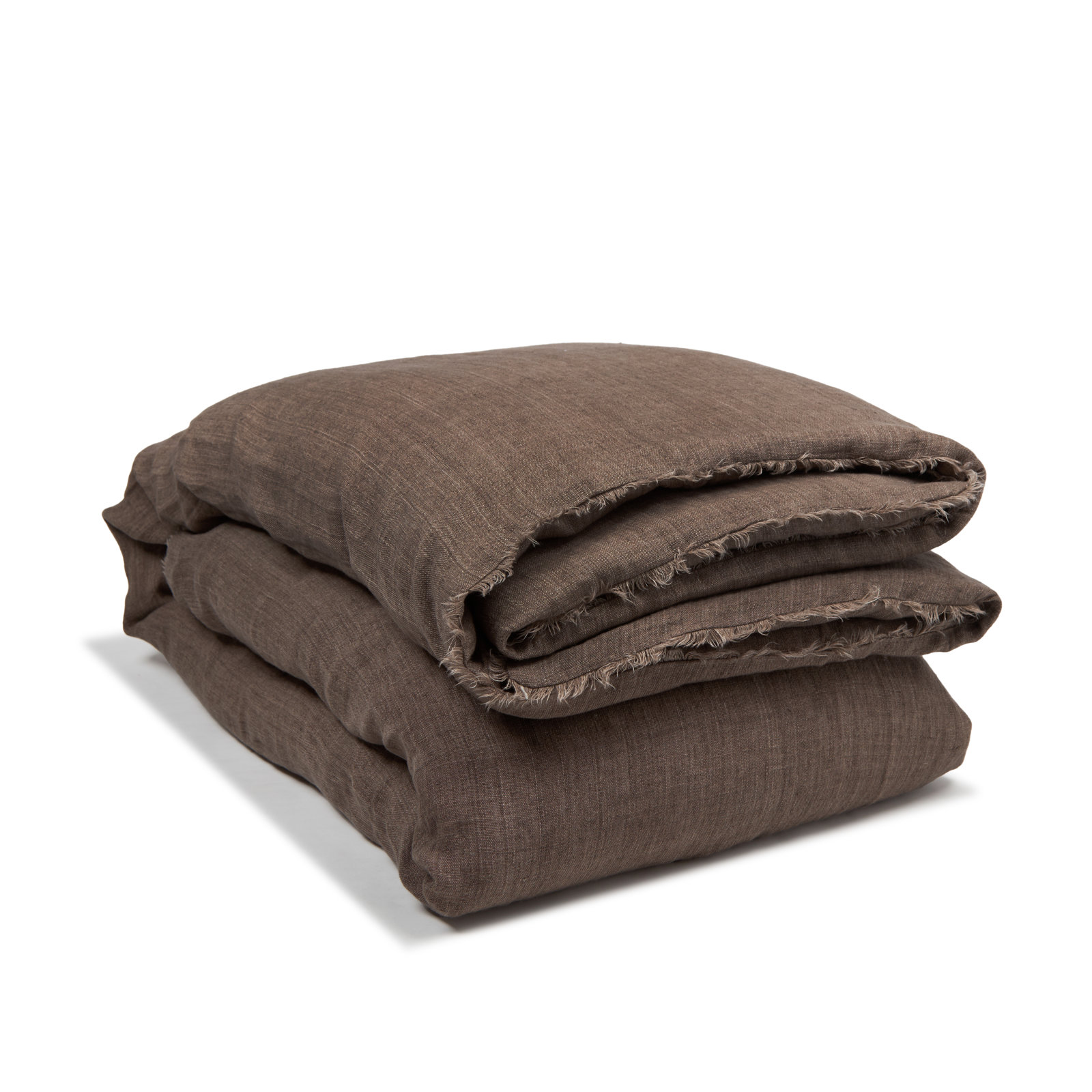 Hunter Linen Duvet Cover, Queen Duvet Cover, Walnut