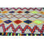 Tapis de couloir blanc cassé / orange / vert / bleu One-of-a-Kind 4 pi 11 po x 10 pi années 1980
