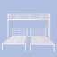 Lits triples gain de place, cadre métallique robuste pour lit simple, blanc moderne pour chambre d'enfant